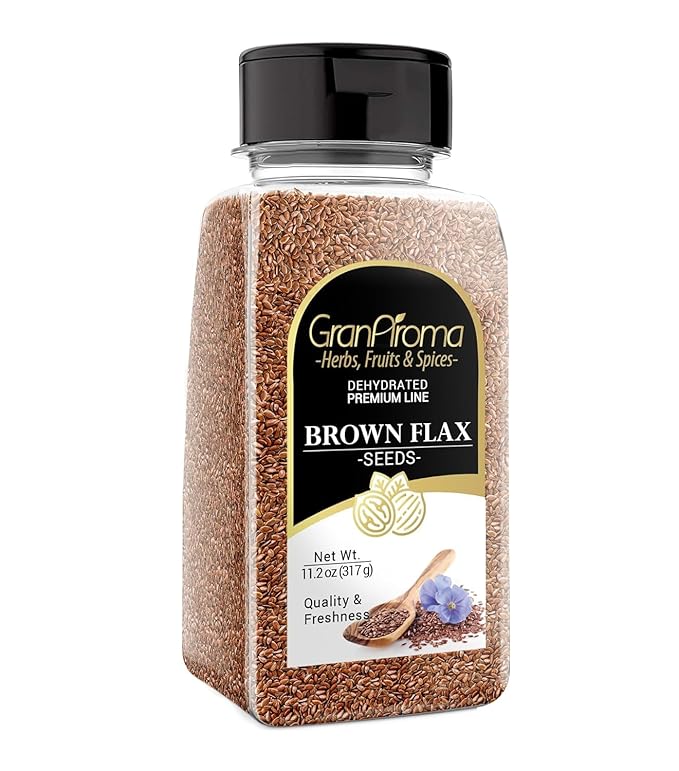 GranAroma Brown Flax Seeds, Baking, Egg Replacement, Linseeds (11.2 Ounce)