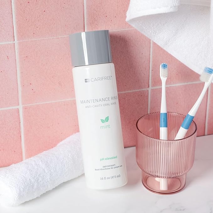 CariFree Maintenance & Prevention Kit, Mint | Anti-Cavity Fluoride Toothpaste & Mouthwash Freshens Breath and Moistens Mouth | Dentist Recommended for Oral Care (2 Piece Set)