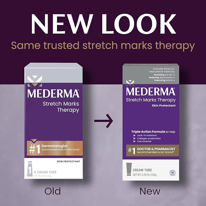 Mederma Stretch Marks Therapy, Helps Prevent and Treat Stretch Marks, Safe to Use When Pregnant, Pregnancy Skin Care, 5.29 oz (150g)