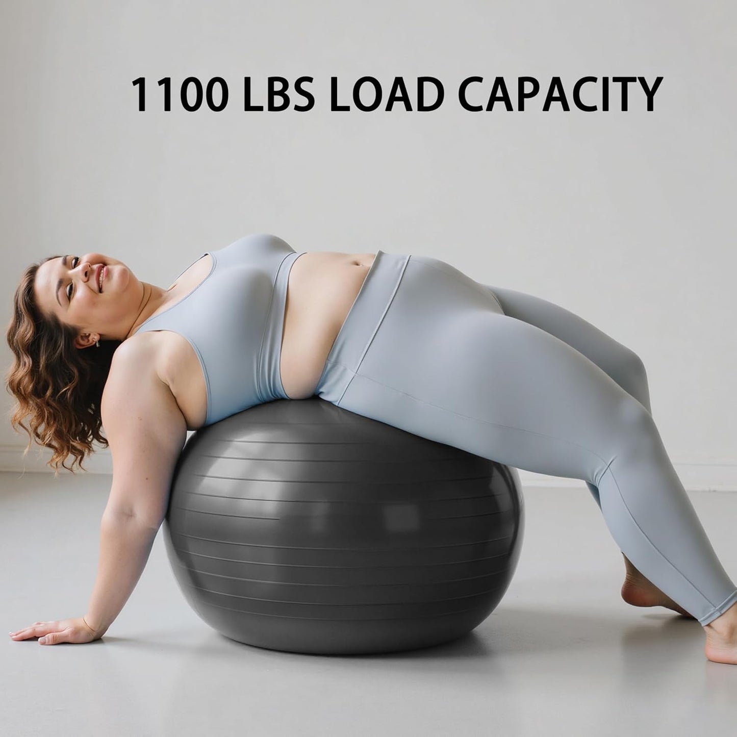 Exercise Balls Set 22-30 Inch & 9 Inch, Small Pilates Ball with Pump, Pregnancy Ball for Women, Yoga Balls for Exercise, Small Exercise Ball for Between Knees, Stability, Physio  Blalck