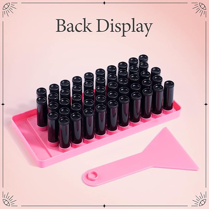 RONRONS 50 Pieces Refillable Lip Balm Crafting Tubes, 5ml Black Empty Lip Balm Tubes Containers, Mini Twist-up Lip Gloss Tube Homemade Deodorant Bottles DIY Cosmetics Makeup Tools Accessories