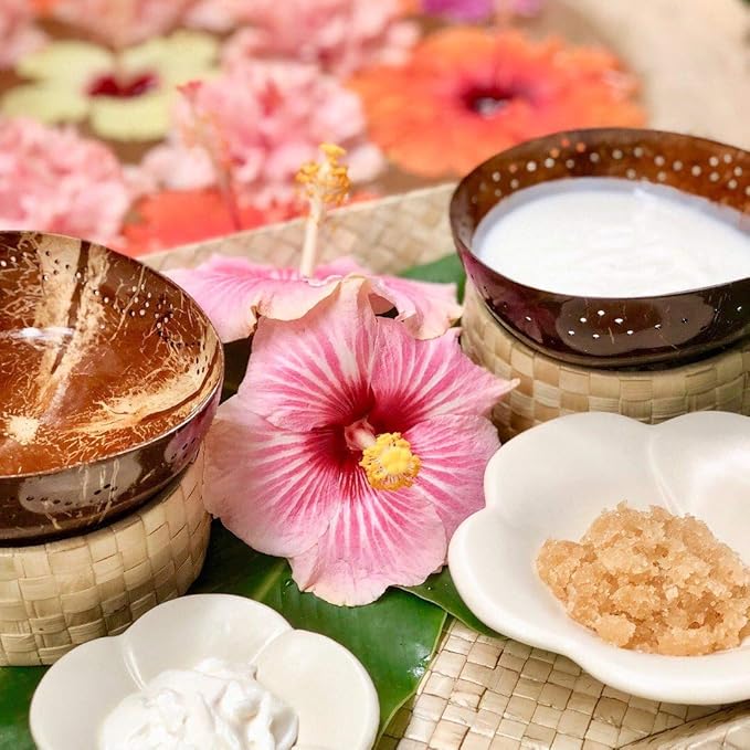 Pure Fiji Spa Gifts for Women and Man - Body Gift Box Include: Sugar Scrub , Bath and Body Oil, Body Butter and Body Lotion, Scent Frangipani