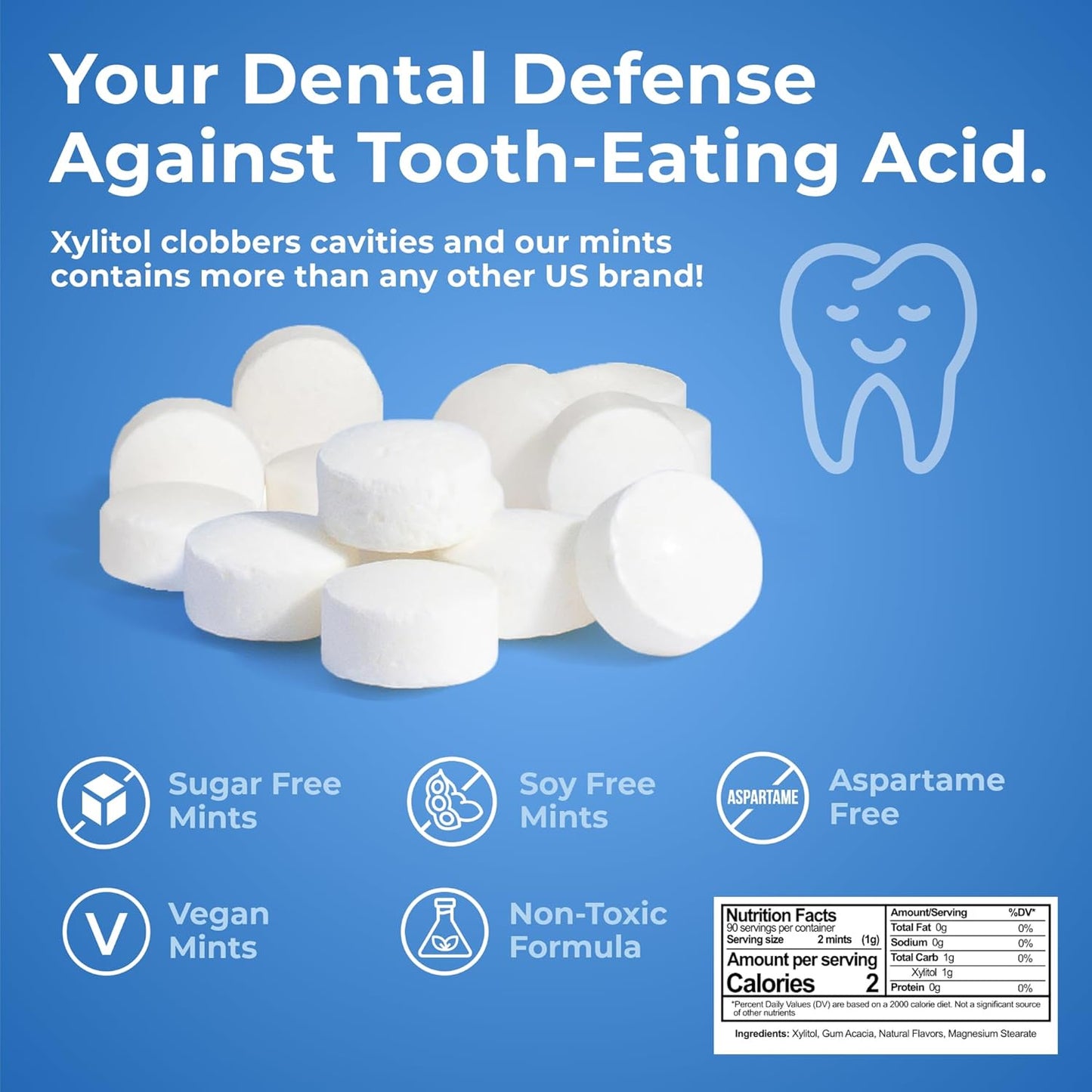 Epic 100% Xylitol Mints - Aspartame Free, Sugar Free - Cinnamon Flavored Mints, 55 Pieces (Pack of 5)