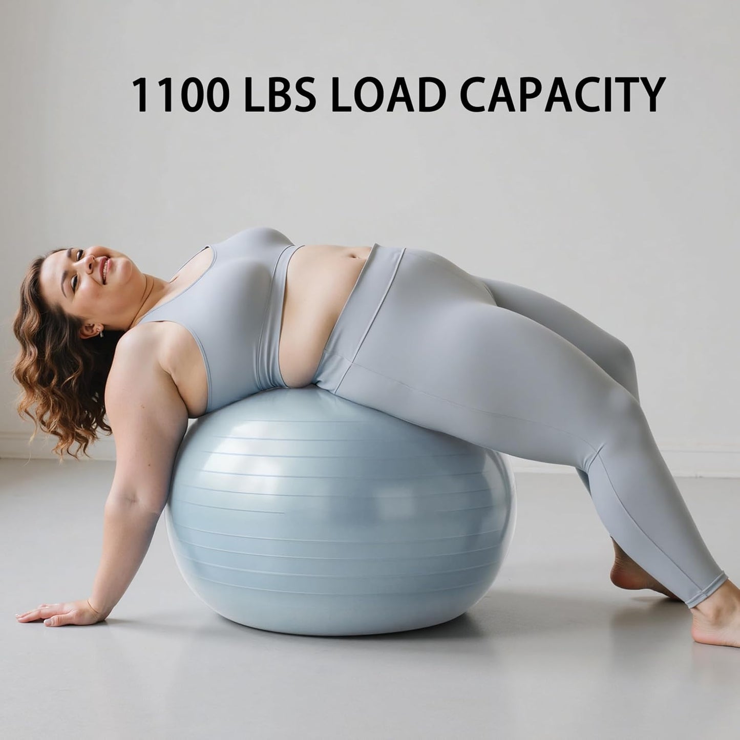 Exercise Balls Set 22-30 Inch & 9 Inch, Small Pilates Ball with Pump, Pregnancy Ball for Women, Yoga Balls for Exercise, Small Exercise Ball for Between Knees, Stability, Physio  Blue