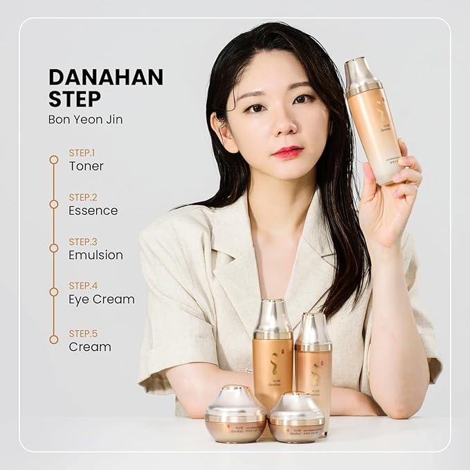 Bon Yeon Jin Skin Care 3-piece Set, Toner 5.4 fl oz(160ml), Emulsion 5.4 fl oz(160ml), Cream 1.69 fl oz(50ml) | Anti-Wrinkle, Moisturizing, Hydrating, Soothing, Korean Skin Care