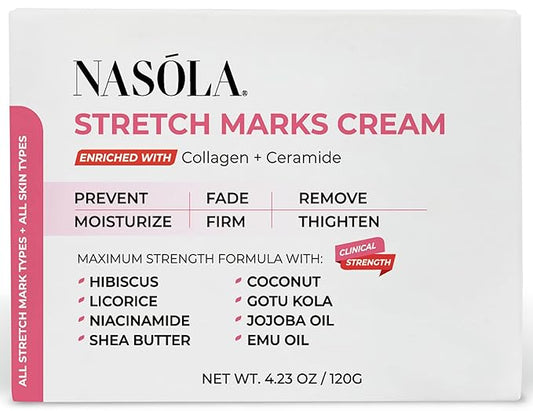 Stretch Mark Cream for Pregnancy, Eliminate and Prevent Deep Stretch Marks, Moisturizer Belly Cream for Pregnancy and Scars Removal With Enriched Collagen and Ceramide, 4.23 Oz