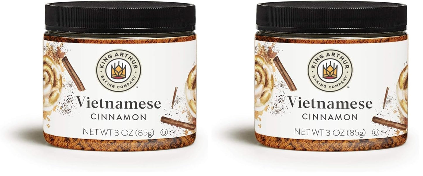 King Arthur Flour, Vietnamese Cinnamon, Certified Kosher, Nut-Free, 3 Ounces (Pack of 2)
