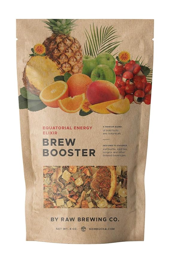 Equatorial Energy Elixir Brew Booster – Premium Botanical Kombucha Flavoring Blend for Home Brewed Kombucha, Tea, Sangria & More – Easy & Delicious Flavors for Your Kombucha Starter Kit – (8 ounce)