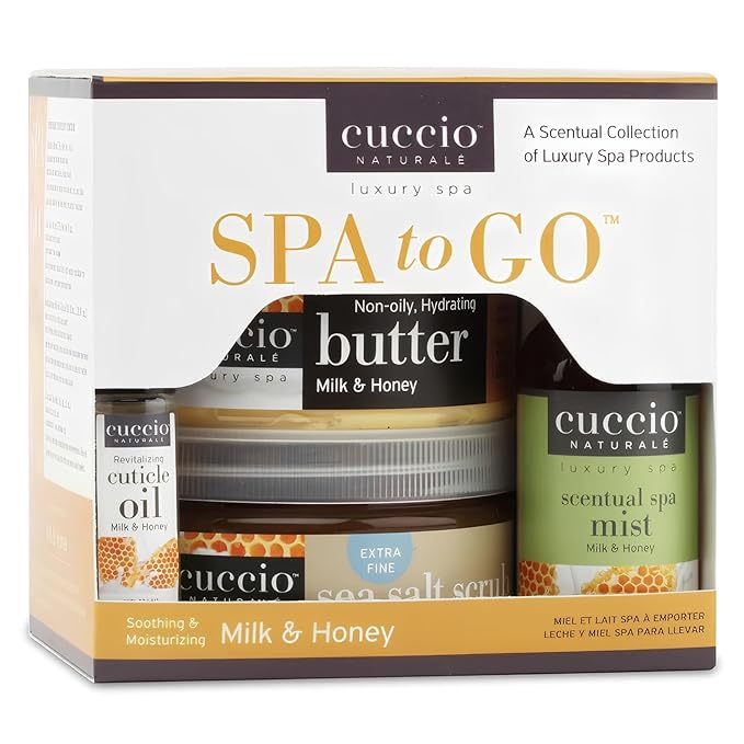 Cuccio 4 Piece Spa To Go Kit, Milk and Honey