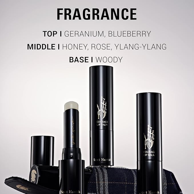 Courage Lip Balm & Case Gift Set - Pure Cowhide Leather Chapstick Holder with Hydrating Lip Balm for Dry Cracked Lips - Flavored Lip Balm & Lip Balm Holder Gift Set for Men