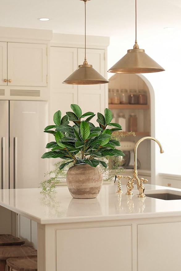 Briful Artificial Magnolia Leaves Stems 3PCS 29.1" Faux Magnolia Branches Fake Greenery Stems for Tall Vase Floral Arrangement Wedding Bouquet Centerpiece Rustic Home Decoration