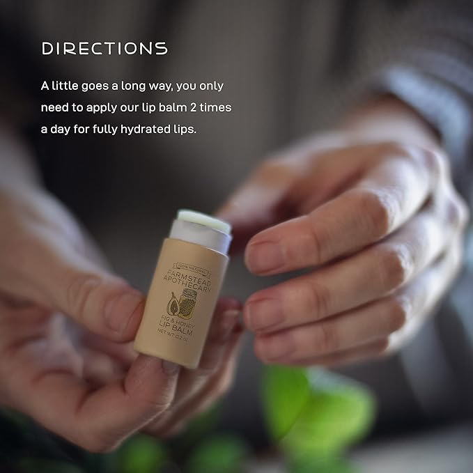 Farmstead Apothecary 100% Natural Lip Balm with Organic Beeswax, Organic Shea Butter & Organic Coconut Oil, Boysenberry Vanilla 0.2oz (Pack of 2)