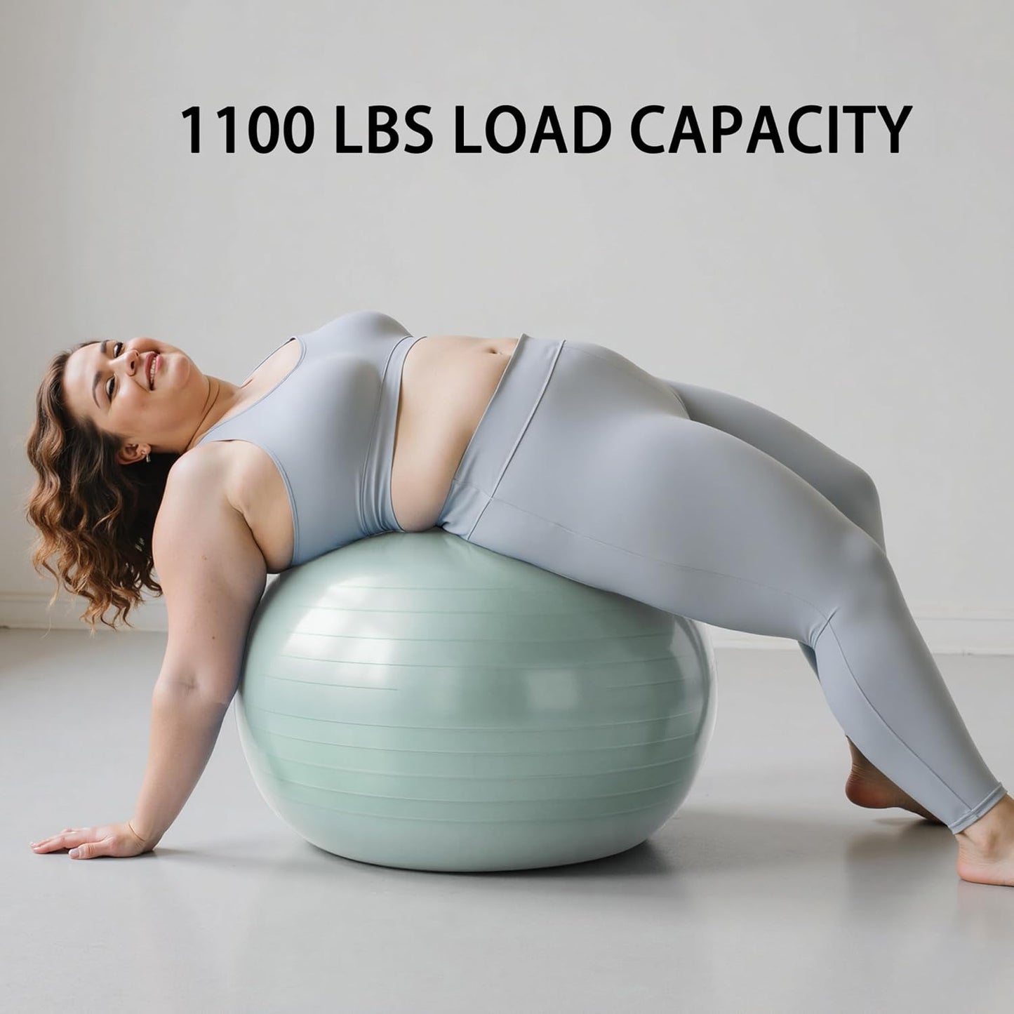 Exercise Balls Set 22-30 Inch & 9 Inch, Small Pilates Ball with Pump, Pregnancy Ball for Women, Yoga Balls for Exercise, Small Exercise Ball for Between Knees, Stability, Physio Green