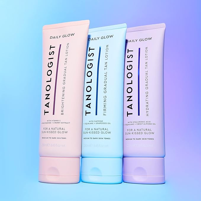 Tanologist Firming Daily Glow Body Lotion- Light/Medium, Gradual Tanning Lotion, No Fake Tan Smell, Streak-Free & Natural Looking Self Tanner, Toning, Vegan, 8.45 fl. oz/250 ml Tube
