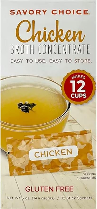 Savory Choice Chicken Broth Concentrate, 5.1 Ounce Box (Pack of 3)