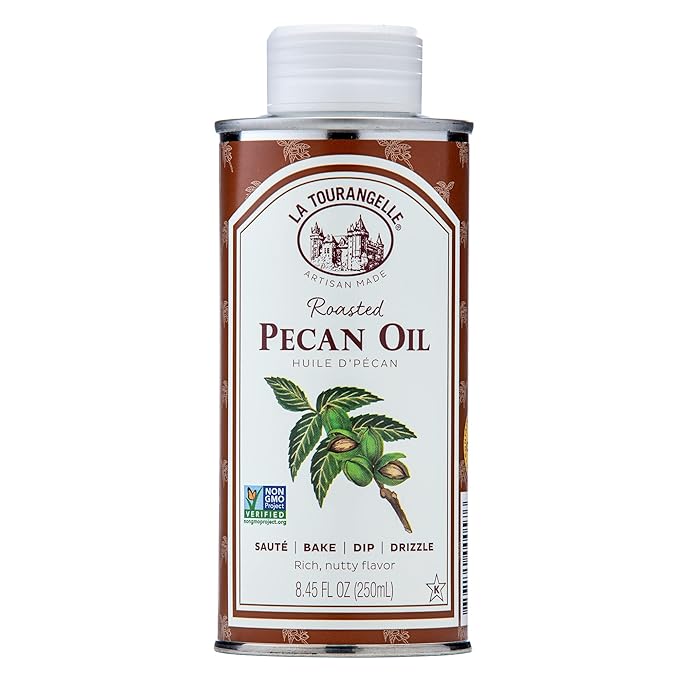 La Tourangelle Roasted Pecan Oil for Cooking, Baking, Butter Substitute, Pasta, Vinaigrettes, Stir Fry, 8.45 Fl Oz