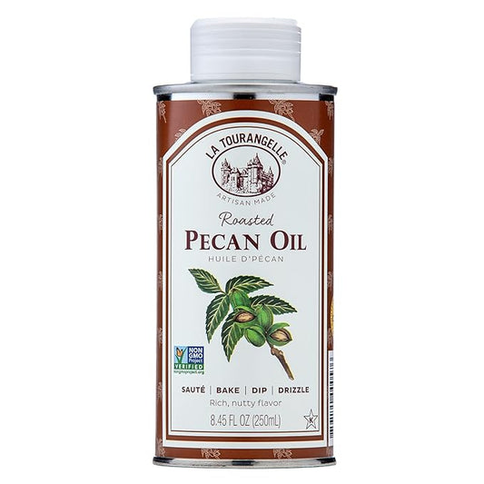 La Tourangelle Roasted Pecan Oil for Cooking, Baking, Butter Substitute, Pasta, Vinaigrettes, Stir Fry, 8.45 Fl Oz