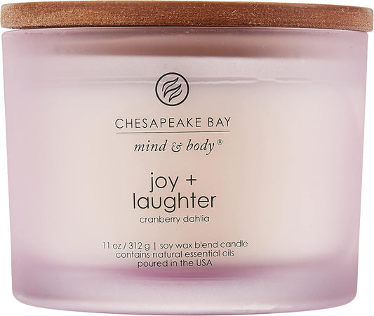 Chesapeake Bay Candle Scented Candle Joy + Laughter (Cranberry Dahlia) Coffee Table Home Décor