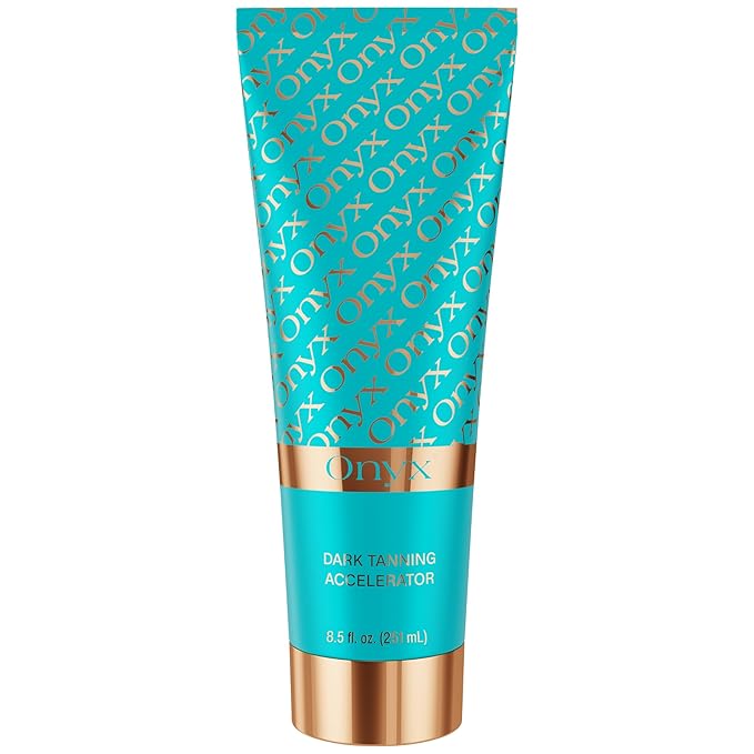 Onyx Strongest Dark Tanning Accelerator Lotion - Effective Tan Enhancer for Indoor & Outdoor Sun - Accelerates Melanin Production - No Stains & Streaks | Super Moisturizing | Tropical Scent | No-SPF