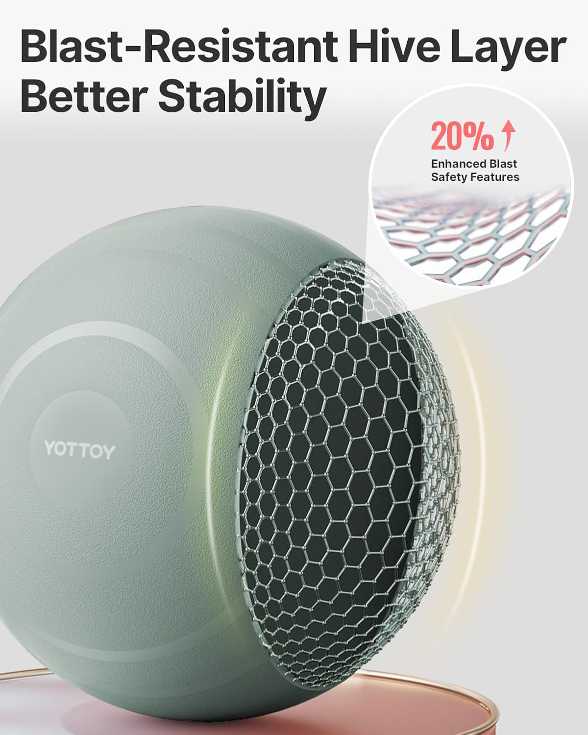 Anti-Burst Exercise Ball for Working Out, Yoga & Pregnancy, Extra Thick Workout Ball for Physical Therapy & Fitness (Green)