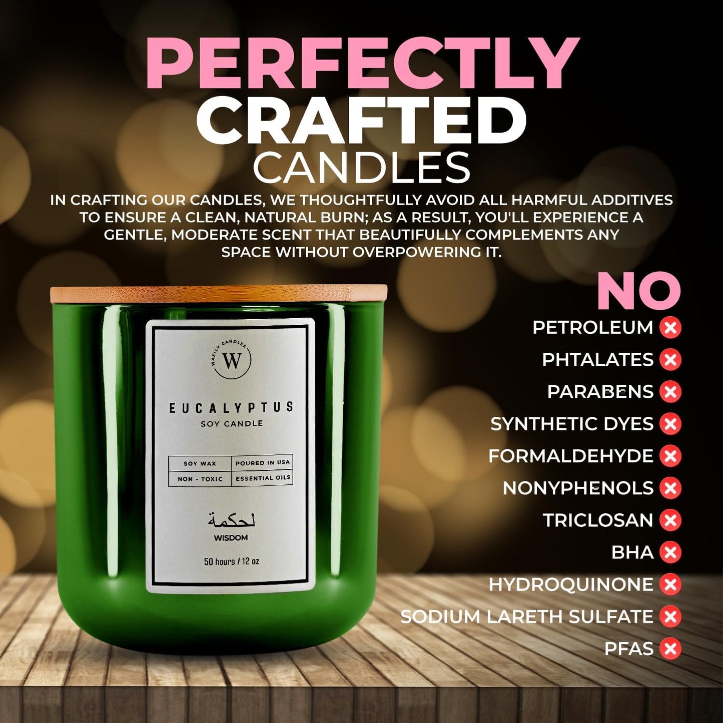 Waxily Lemon Scented Soy Candle | Non Toxic, Phthalate-Free Essential Oil Candle | Odor Eliminating Citrus for Kitchen, Aromatherapy, Luxury Gift, Clean Burning, Fresh Home Decor | 12oz