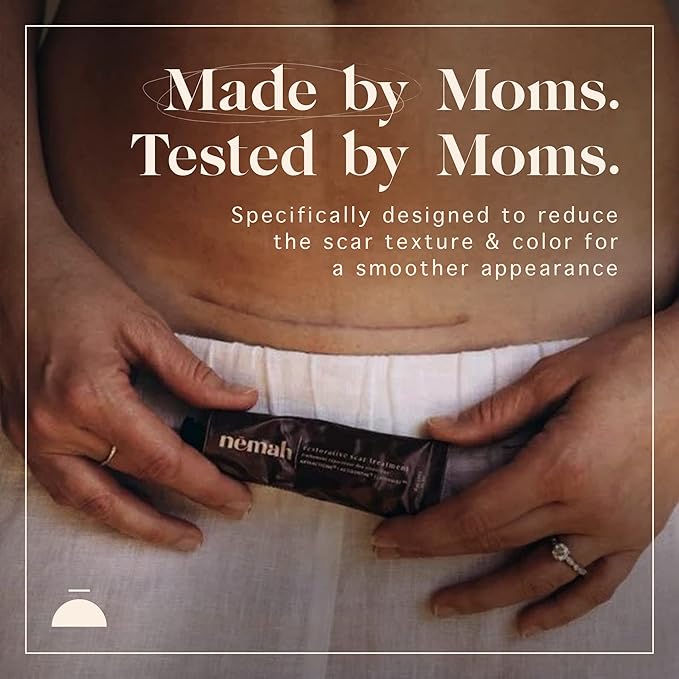 Nemah - C section scar treatment Cream, Natural Scar Cream for Healing Postpartum Scar, Blemishes & acne scar treatment, egan Scar Removal Cream with Marine Actives, Mushroom Extract, and More, 30 g