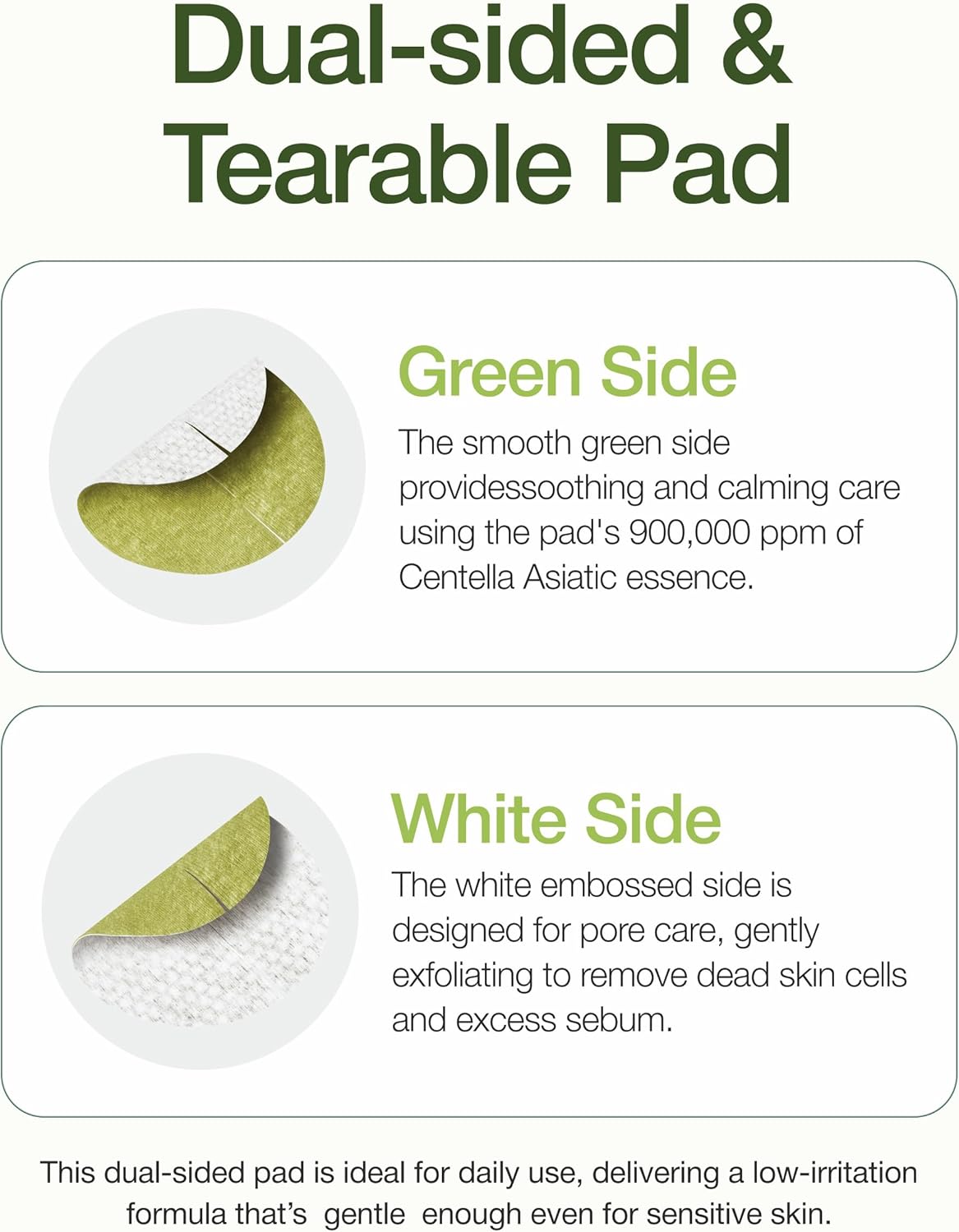 Centellian 24 Madeca Real Green Pore Pad (5.74fl oz / 60 pcs) - Exfoliating & Soothing Dual-Sided Toner Pads for Sensitive Skin, Pore Care, Korean Skin Care. Centella Asiatica, PHA & LHA