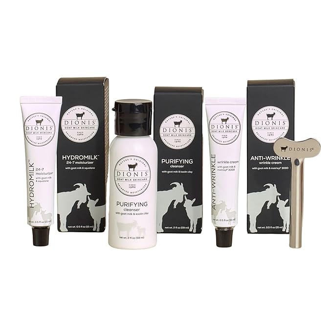 Dionis Goat Milk Skincare Core Collection Starter Set - Cruelty Free, Paraben Free, For All Skin Types