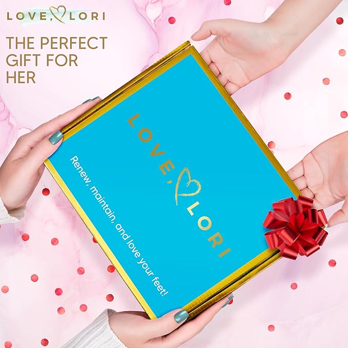 LOVE, LORI Foot Spa Kit, Foot Care Kit, Self Care Gifts for Women, 8 Piece Pedicure Kit, Great Valentine Day Gifts for Her, Gifts for Women, Spa Gifts