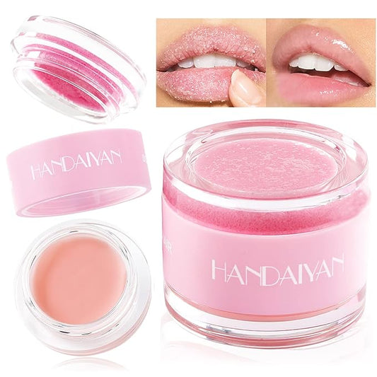Lip Scrub & Lip Mask Lip Care Kit, Exfoliating Lip Scrub with Double Effect, Repair Lip Mask for Repairs Dry & Cracked & Chapped & Peeling Lips, Lip Care Gift for Women Girl