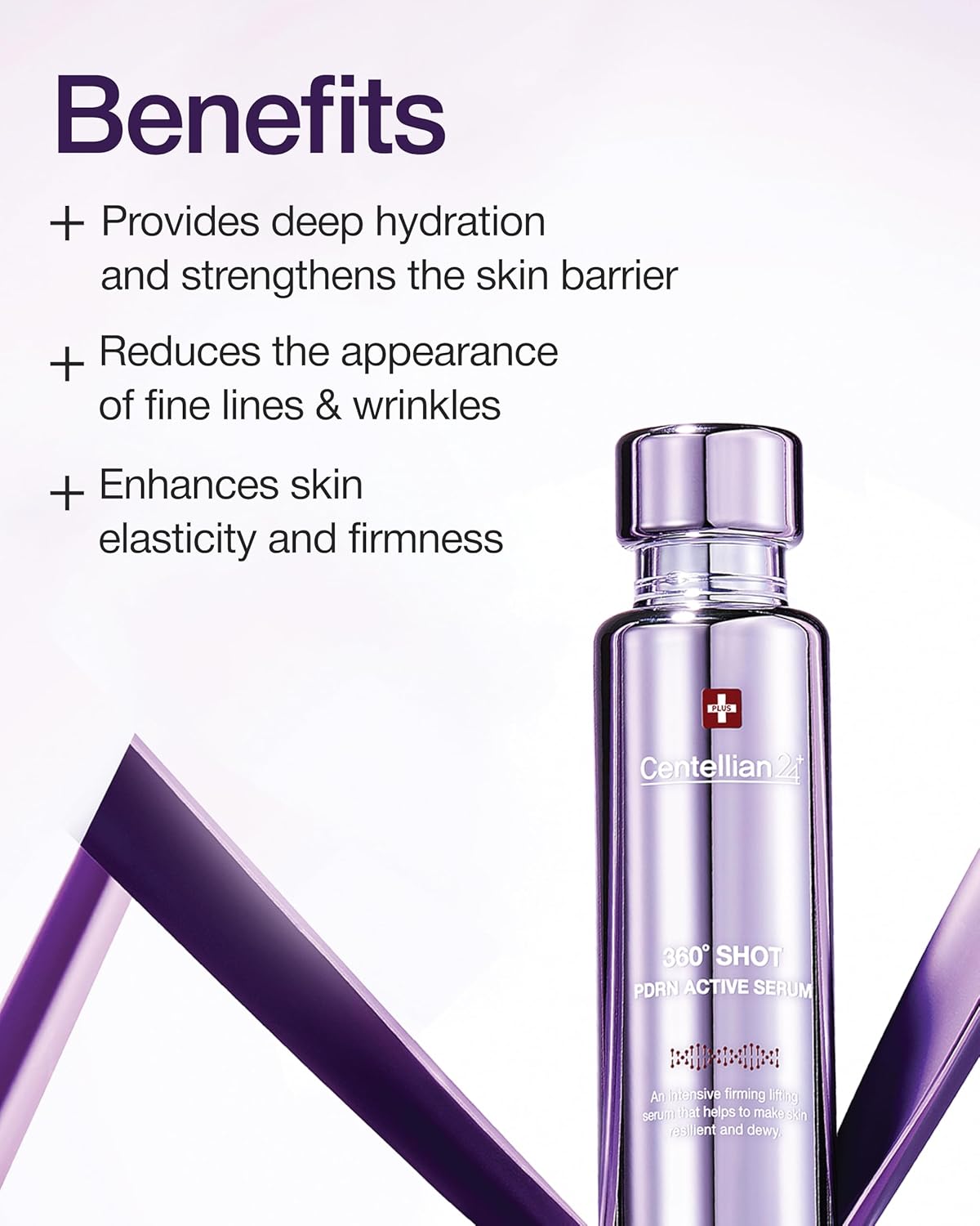 Centellian 24 360º Shot PDRN Active Serum (1.69fl oz) - Intense Hydration & Skin Firming Serum for a Youthful Appearance, Korean Skin Care. PDRN, Ribbon Collagen & Hyaluronic Acid
