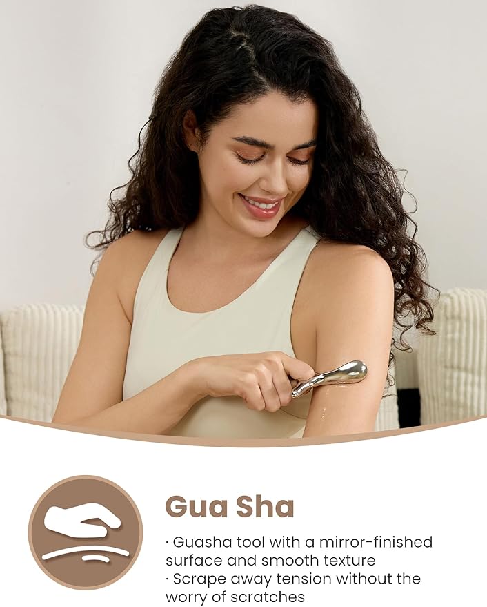 lifechill Trigger Point Massage Tool for Deep Tissue Massage & Gua Sha, Muscle Scraper Tool for Full Body Pain Relief, Thumb Saver Acupressure Tool, FSA HSA Eligible