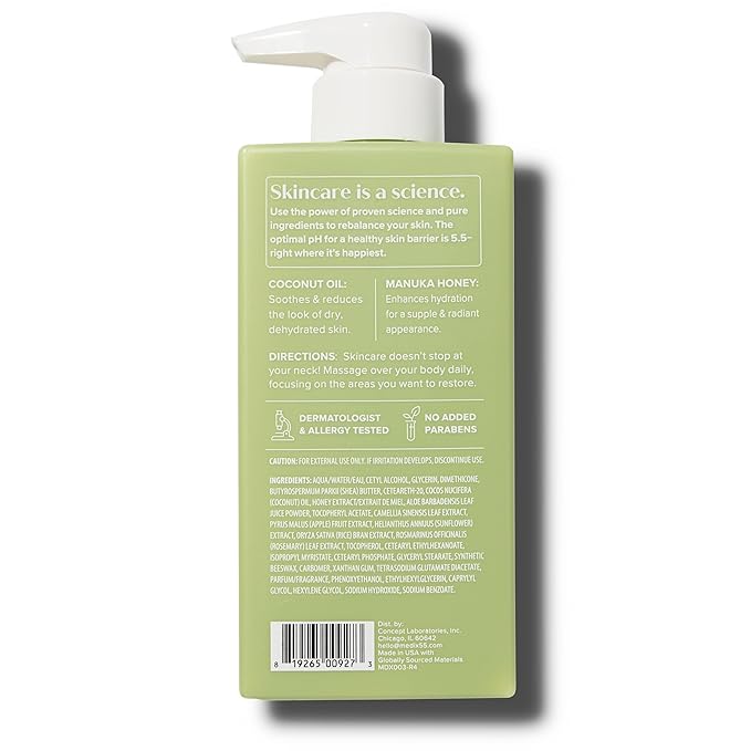 MEDIX Coconut Body Lotion + Manuka Honey Cream | Natural Coconut Oil Lotion For Women & Men | Moisturizer Cream Body Butter Skin Care Balm For Stretch Marks, Cellulite, & Dry Skin, 15 Fl Oz