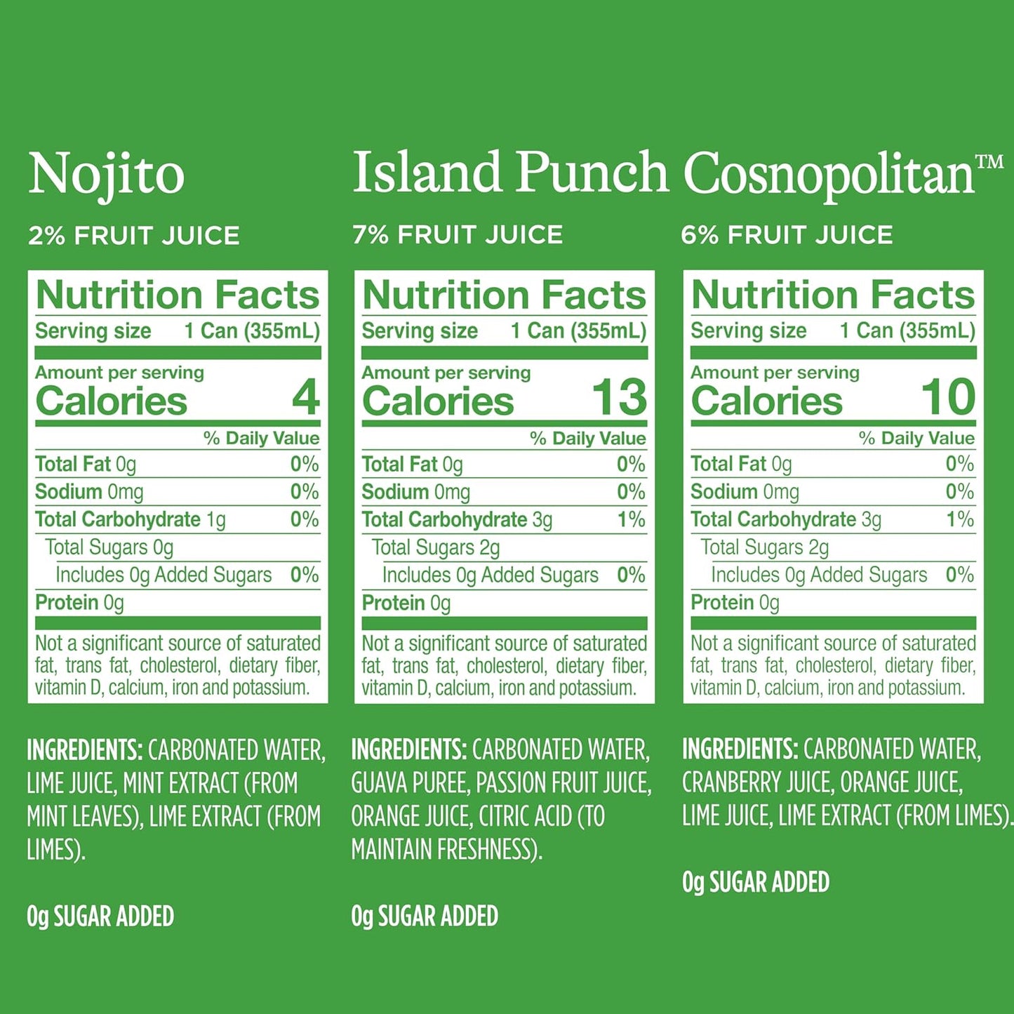 Spindrift Mocktail Variety Pack Can 12 Ounce (Pack of 24)