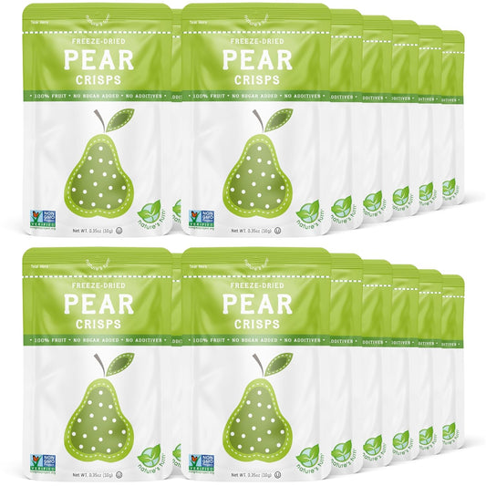 Nature’s Turn Freeze-Dried Fruit Snacks, Pear Crisps, Pack of 24 (0.35 oz Each)