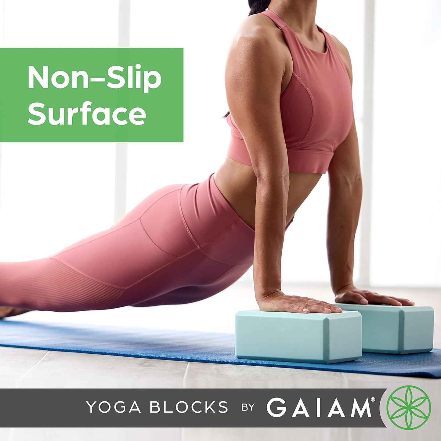 Yoga Block - Supportive Latex-Free Eva Foam - Soft Non-Slip Surface with Beveled Edges for Yoga, Pilates, Meditation - Yoga Accessories for Stability, Balance, Deepen Stretches