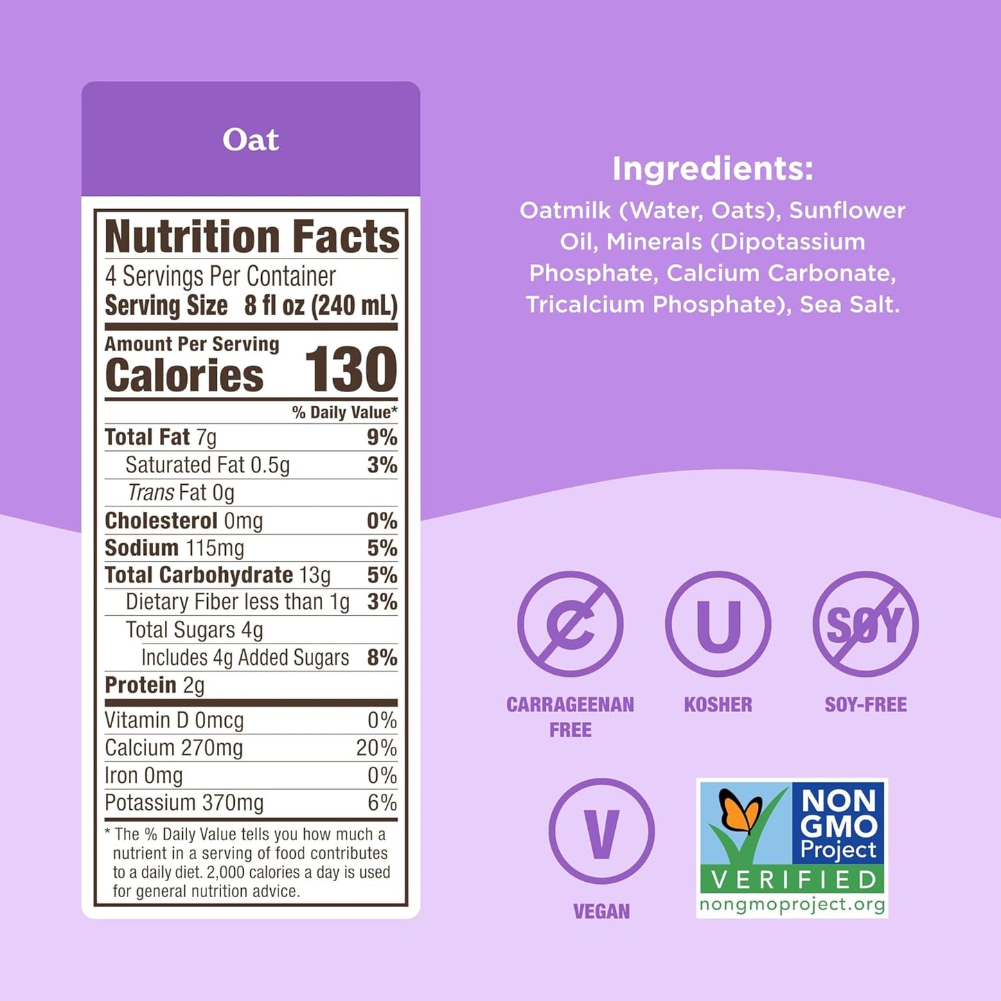 Califia Farms - Oat Barista Blend Oat Milk, 32 Oz (Pack of 6), Shelf Stable, Dairy Free, Plant Based, Vegan, Gluten Free, Non GMO, High Calcium, Milk Frother, Creamer, Oatmilk