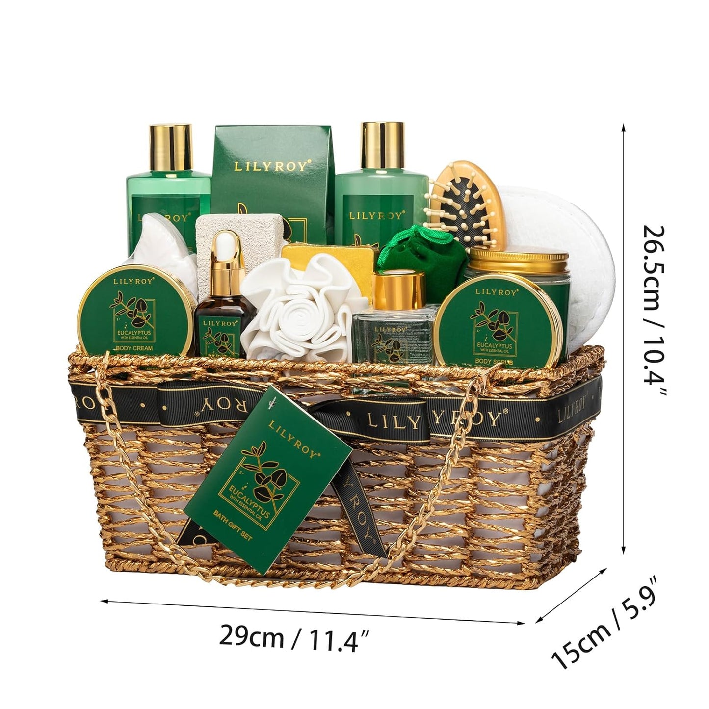 18-Piece Luxury Spa Gift Basket Set for Fathers Day Bath & Body Care Kit for Women & Men Perfect Gift for Christmas Mother's Day Birthday with Shower Gel & More Great for Holidays & Special Occasions