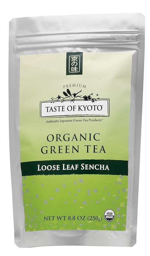 TASTE OF KYOTO Sencha Green Tea, Bulk Premium Loose Leaf, 8.80 Ounce