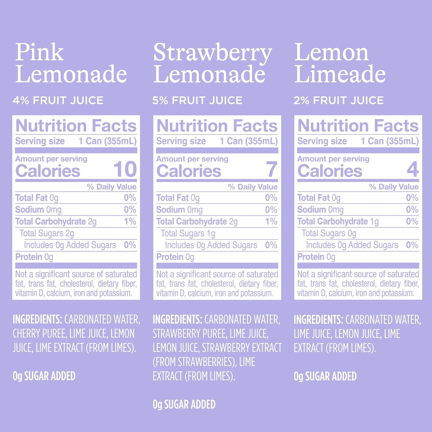 Spindrift Lemonade 3 Flavor Variety 20 Pack,12 Fl Oz (Pack of 20)