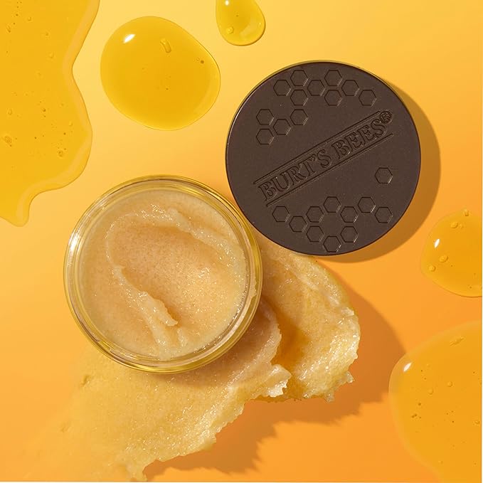 Burt's Bees Conditioning Honey Lip Scrub, Exfoliates & Conditions Dry Lips, with Honey Crystals, Use with Overnight Intense Lip Treatment, Natural Origin Lip Care, 0.25 oz.