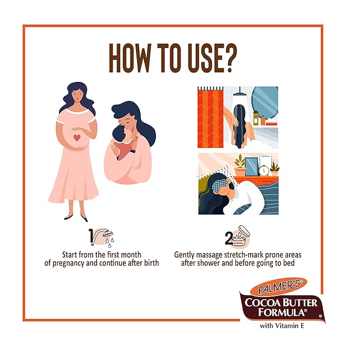 Palmer's Cocoa Butter Formula Massage Cream for Stretch Marks and Pregnancy Skin Care, 4.4 Ounces (Pack of 6)