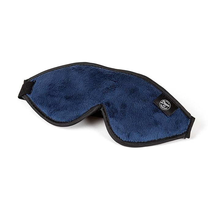 Dream Essentials, Escape 3D Sleep Mask, Earplugs, Carry Pouch Set, Molded Eye Shade, Men and Women, Contoured, Nose Bridge, Light Block, Memory Foam, Gift Set, Travel, Yoga, Blindfold, Navy Blue