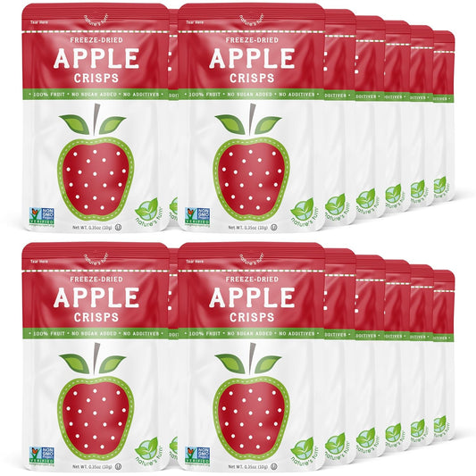 Nature’s Turn Freeze-Dried Fruit Snacks, Apple Crisps, Pack of 24 (0.35 oz Each)