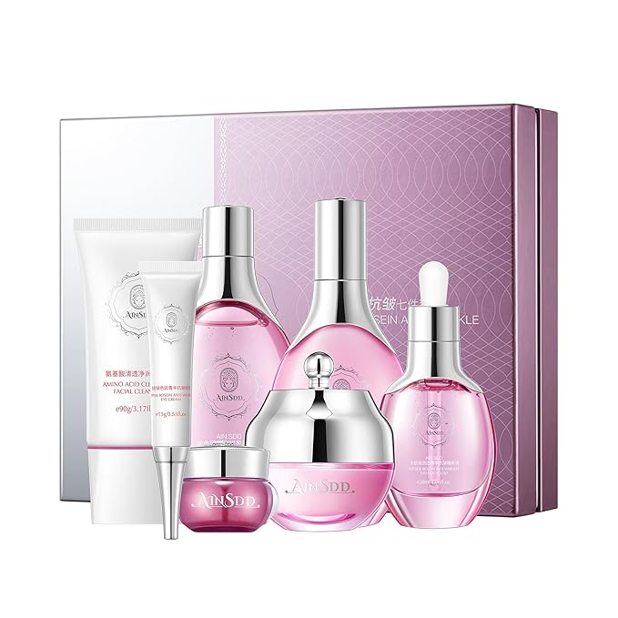 Hyaluronic Acid Anti Aging Skin Care Set Daily Skincare Kit For Women Gift Set 7 Pieces Women Beauty Set