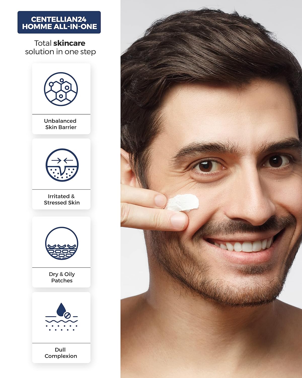 Centellian 24 Madeca Homme All-in-One Moisture Essence (4.2fl oz) - Soothing, Moisturizing, Smoothing. Multi-Functional Korean Total Skin Care for Men. Travel Essentials, TECA, Centella Asiatica