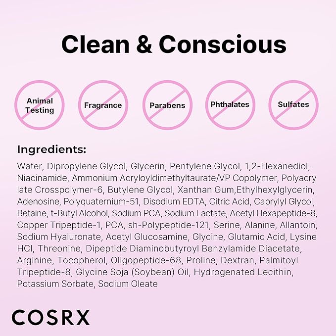 COSRX 6X Peptide Collagen Booster Toner Serum 150mL/5.07 Fl.Oz, Skin Renewal Boosting Facial Essence, Niacinamide & Hyaluronic Acid for All Skin Types, Korean Skincare, Paraben Free