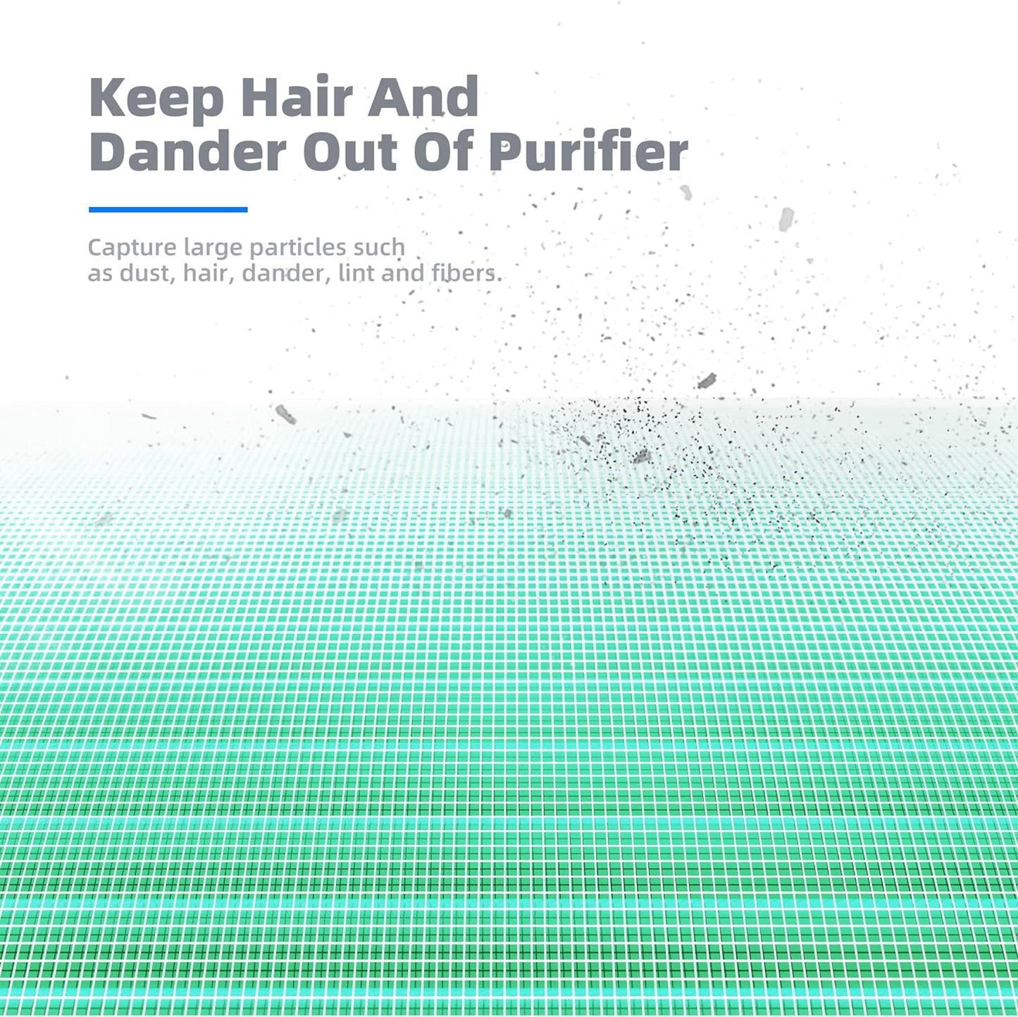 AROEVE MK01 & MK06 Air Filter Replacement 4-in-1 Filter for Pollen Pet Dander Hair- Pet Dander Version