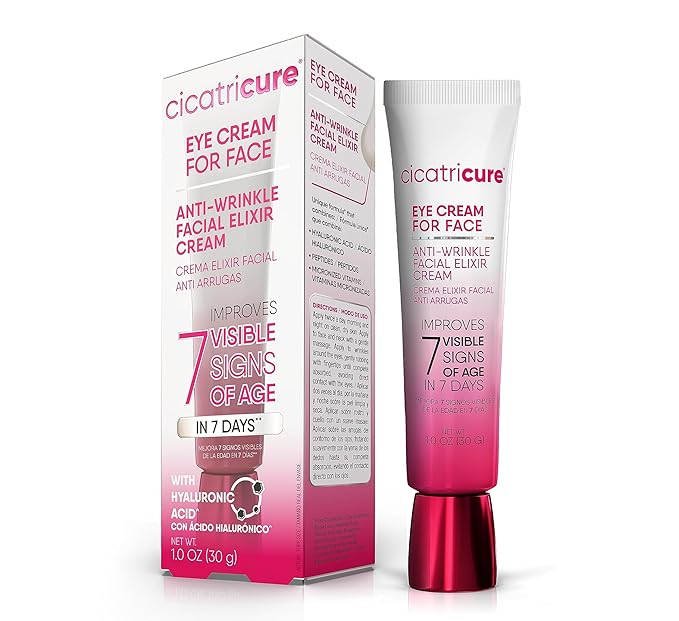 Cicatricure Eye Cream for Face: 7-in-7 Anti-Wrinkle, Peptides & Vitamins Reduce 7 Aging Signs in 7 Days, Hydrating, Oil-Free, 1oz
