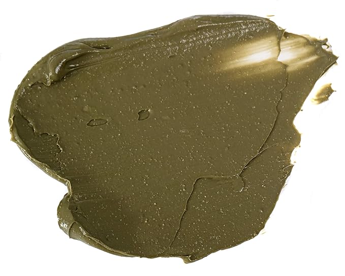Green Tea Matcha Facial Detox Clay Mask with Mineral Oil, Wash Off Until Dry, Deep Cleaning, Hydrating, Detoxing, Healing, and Relaxing, Pore, and Blackhead Mask